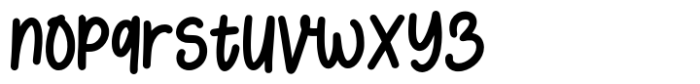 Natural Lovely Regular Font LOWERCASE