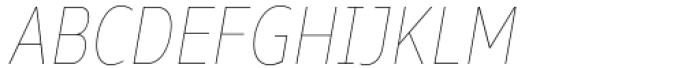 Nauman Neue Condensed Thin Italic Font UPPERCASE