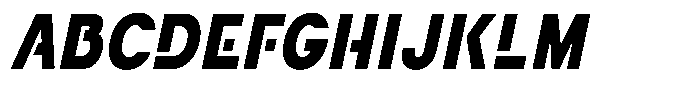 Navigable Black Condensed Italic Font UPPERCASE