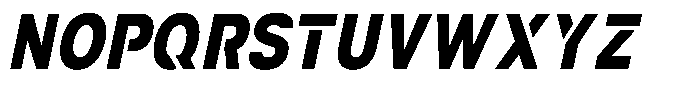 Navigable Black Condensed Italic Font UPPERCASE