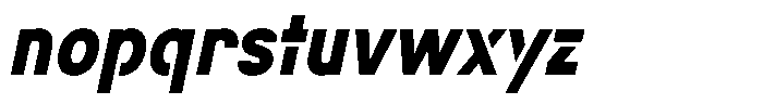 Navigable Black Condensed Italic Font LOWERCASE