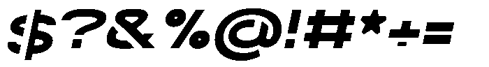 Navigable Black Ex Italic Font OTHER CHARS