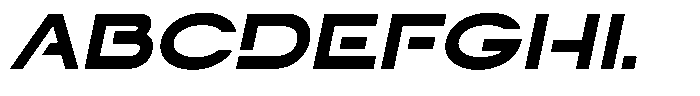 Navigable Black Ex Italic Font UPPERCASE