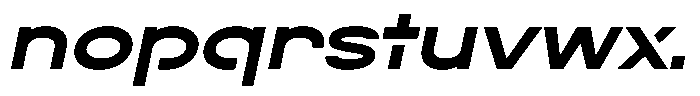 Navigable Black Ex Italic Font LOWERCASE