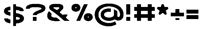 Navigable Black Ex Font OTHER CHARS