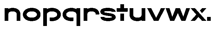 Navigable Black Ex Font LOWERCASE