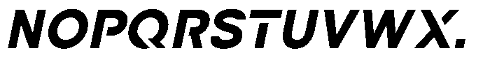 Navigable Black Italic Font UPPERCASE