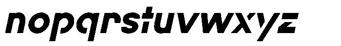 Navigable Black Italic Font LOWERCASE