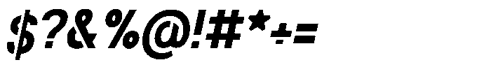 Navigable Bold Condensed Italic Font OTHER CHARS