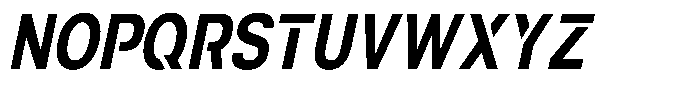 Navigable Bold Condensed Italic Font UPPERCASE