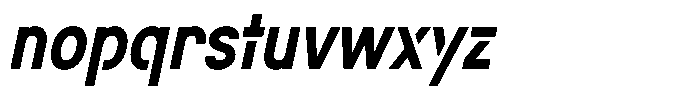 Navigable Bold Condensed Italic Font LOWERCASE