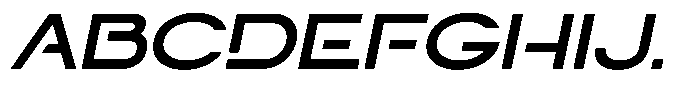 Navigable Bold Ex Italic Font UPPERCASE