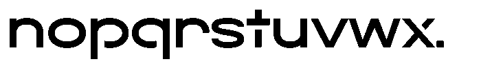 Navigable Bold Ex Font LOWERCASE