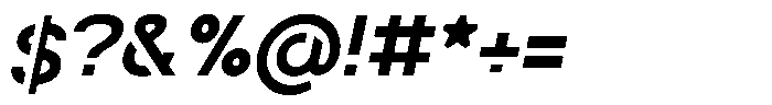 Navigable Bold Italic Font OTHER CHARS