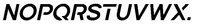 Navigable Bold Italic Font UPPERCASE