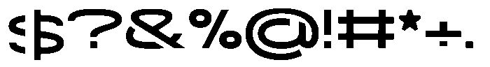 Navigable Bold Wd Font OTHER CHARS