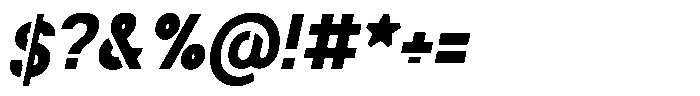 Navigable Extra Bold Condensed Italic Font OTHER CHARS