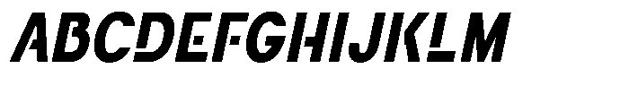 Navigable Extra Bold Condensed Italic Font UPPERCASE