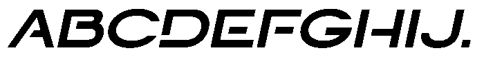 Navigable Extra Bold Ex Italic Font UPPERCASE