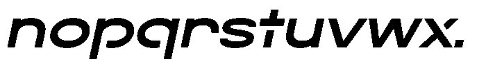 Navigable Extra Bold Ex Italic Font LOWERCASE