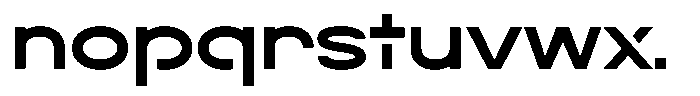Navigable Extra Bold Ex Font LOWERCASE