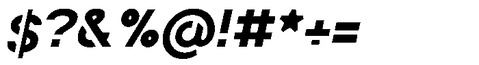 Navigable Extra Bold Italic Font OTHER CHARS