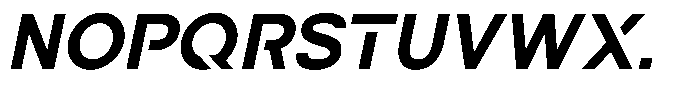 Navigable Extra Bold Italic Font UPPERCASE