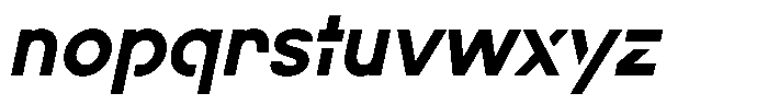 Navigable Extra Bold Italic Font LOWERCASE