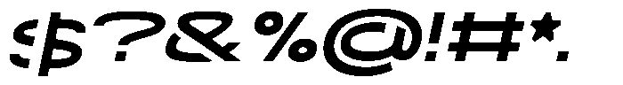 Navigable Extra Bold Wd Italic Font OTHER CHARS