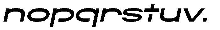 Navigable Extra Bold Wd Italic Font LOWERCASE