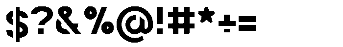 Navigable Extra Bold Font OTHER CHARS