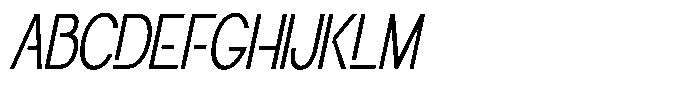 Navigable Extra Light Condensed Italic Font UPPERCASE