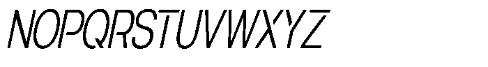 Navigable Extra Light Condensed Italic Font UPPERCASE