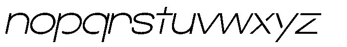 Navigable Extra Light Ex Italic Font LOWERCASE