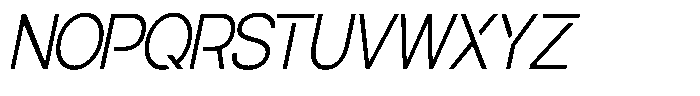 Navigable Extra Light Italic Font UPPERCASE