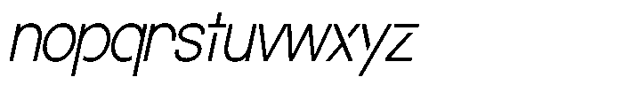 Navigable Extra Light Italic Font LOWERCASE