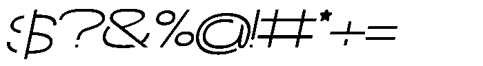 Navigable Extra Light Wd Italic Font OTHER CHARS