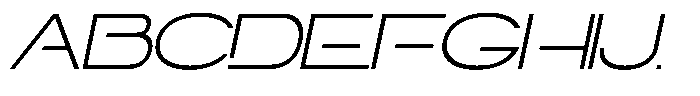 Navigable Extra Light Wd Italic Font UPPERCASE