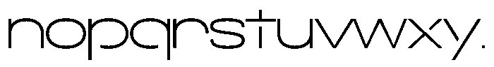 Navigable Extra Light Wd Font LOWERCASE