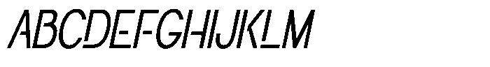 Navigable Light Condensed Italic Font UPPERCASE