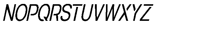 Navigable Light Condensed Italic Font UPPERCASE