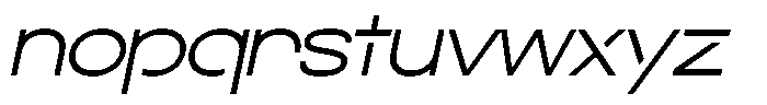 Navigable Light Ex Italic Font LOWERCASE