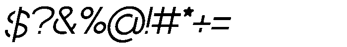 Navigable Light Italic Font OTHER CHARS