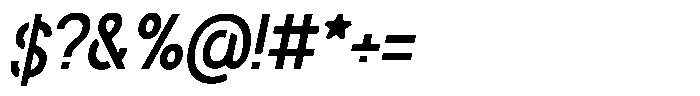 Navigable Md Condensed Italic Font OTHER CHARS