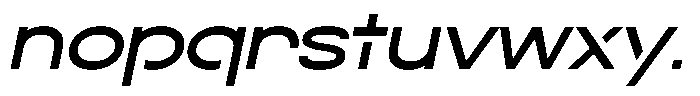 Navigable Sm Bold Ex Italic Font LOWERCASE