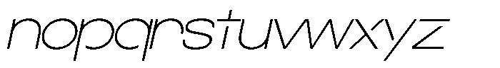 Navigable Th Ex Italic Font LOWERCASE