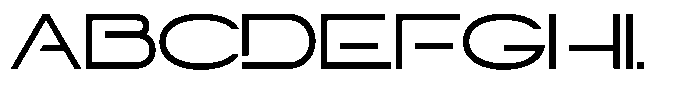Navigable Variable Navigable Complete Thin Narrow Font UPPERCASE