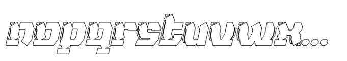 Naxmos Outline Italic Font LOWERCASE