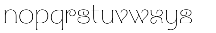 Naylira Thin Font LOWERCASE