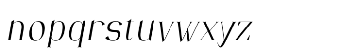 Nazalea Thin Italic Font LOWERCASE